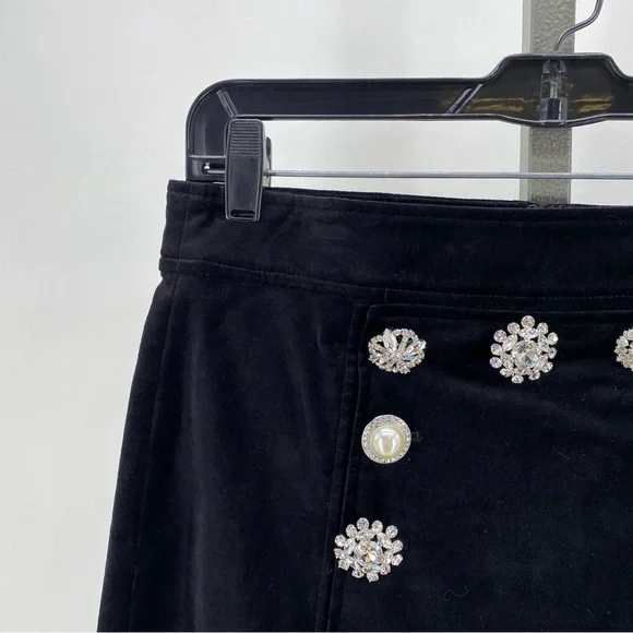 Veronica Beard black & silver beaded skirt